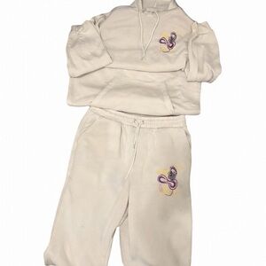 Rue21 Cream Hoodie and Sweatpants Set